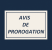 Avis de prorogation de délai de préparation et de dépôt des offres